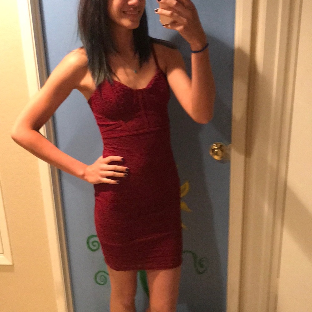 Beautiful tight crimson party dress